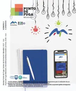 PUNTO DE FUGA Nº3 PORTADA 2020. La Asociación Pedagógica Mendibil (Formación Mendibil) colabora estrechamente con el Gobierno Vasco con proyectos como Punto de Fuga.